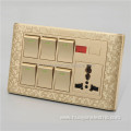 New Arrival simple design 6 golden switch